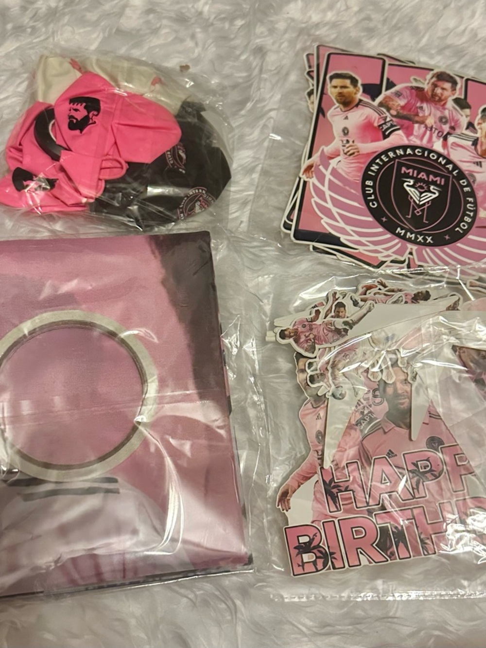 Inter Miami “Messi”  Party Pack - Pink Soccer Decor and Stickers